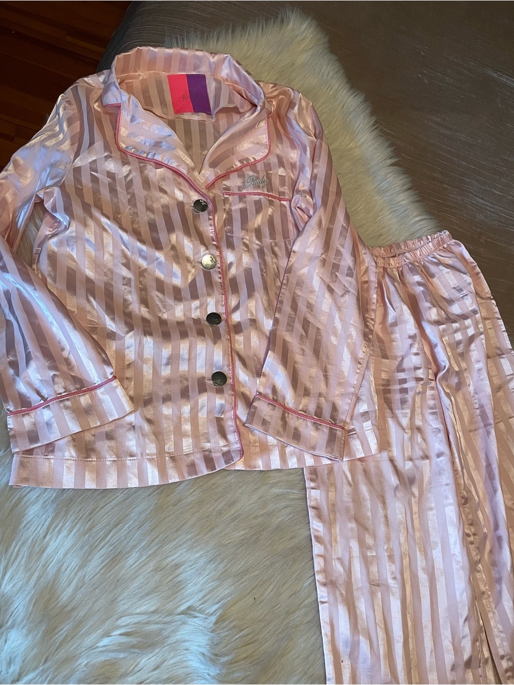Rare gyaru brand Rady pink stripe pajama set
